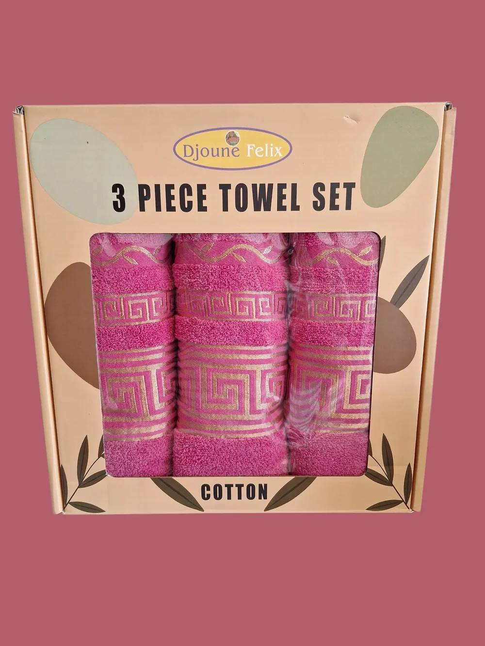 Yellow Cotton 3-Piece Towel Set
